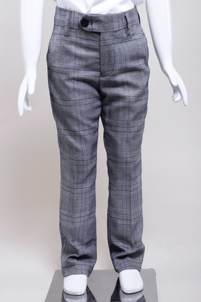JERRY - Childrens Grey Check Three Piece Suit