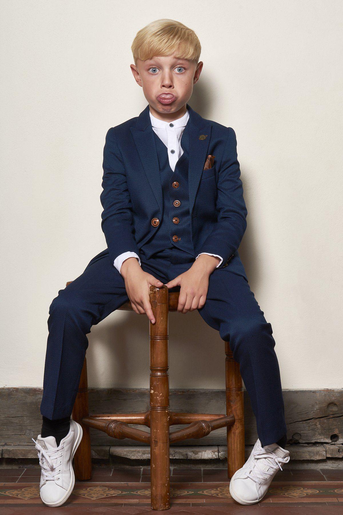 MAX - Childrens Royal Blue Three Piece Suit