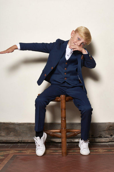 MAX - Childrens Royal Blue Three Piece Suit
